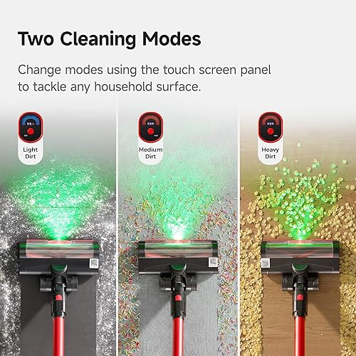Miniatura 3 de uwant Aspiradora inalámbrica 8 en 1 con tiempo de funcionamiento de 50 minutos, 35 Kpa, potentes aspiradoras de succión para el hogar, aspiradora de