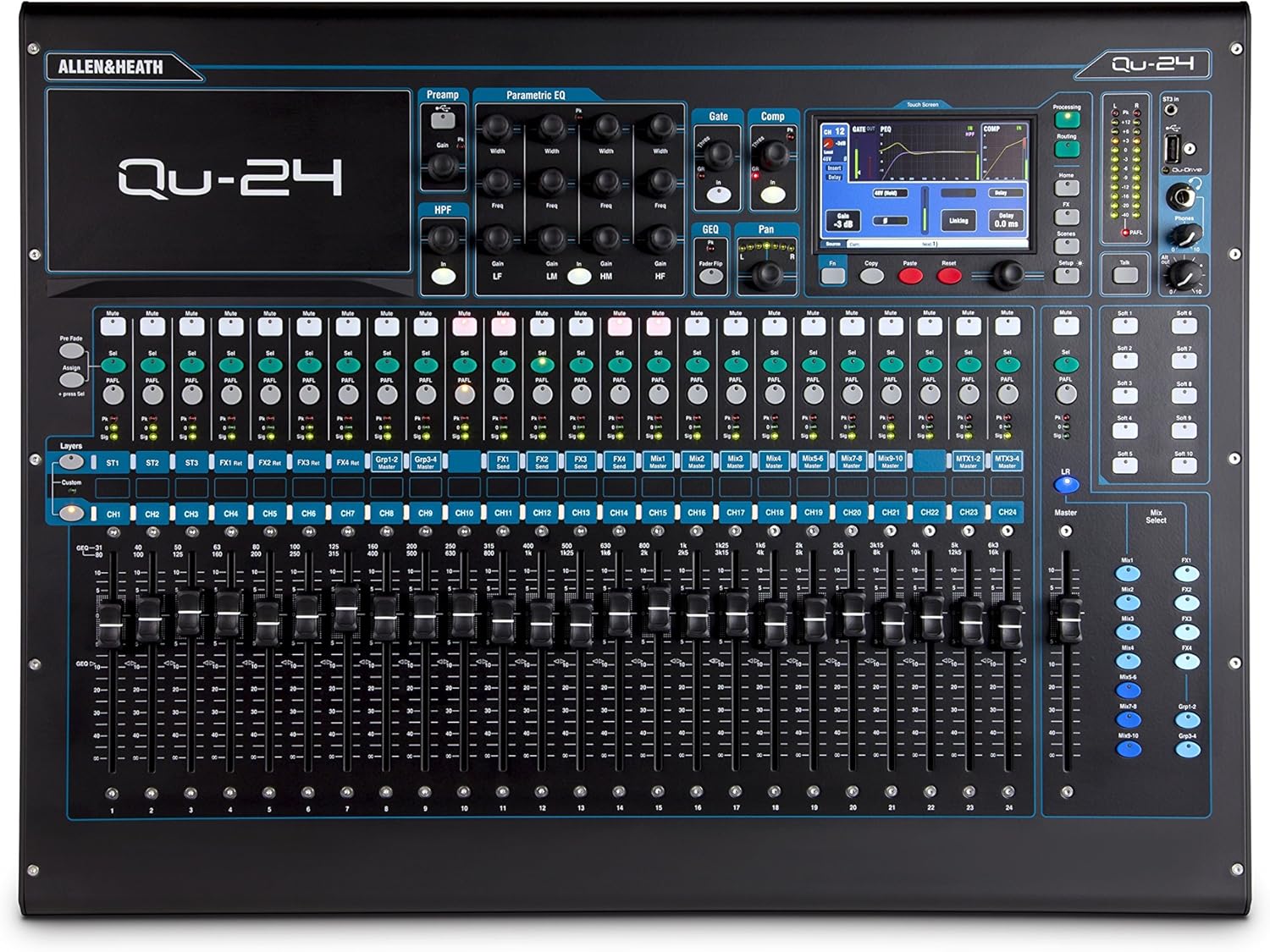 Allen & Heath QU-24 30-In/24-Out Digital Mixer