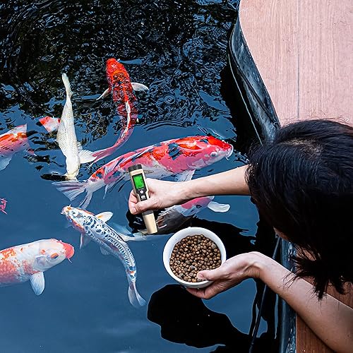 Miniatura 4 de Discount Koi Medidor de prueba de agua sal 4 en 1 ECTDStemperatura para agua de mar hidropónica piscina acuario estanque de peces spa