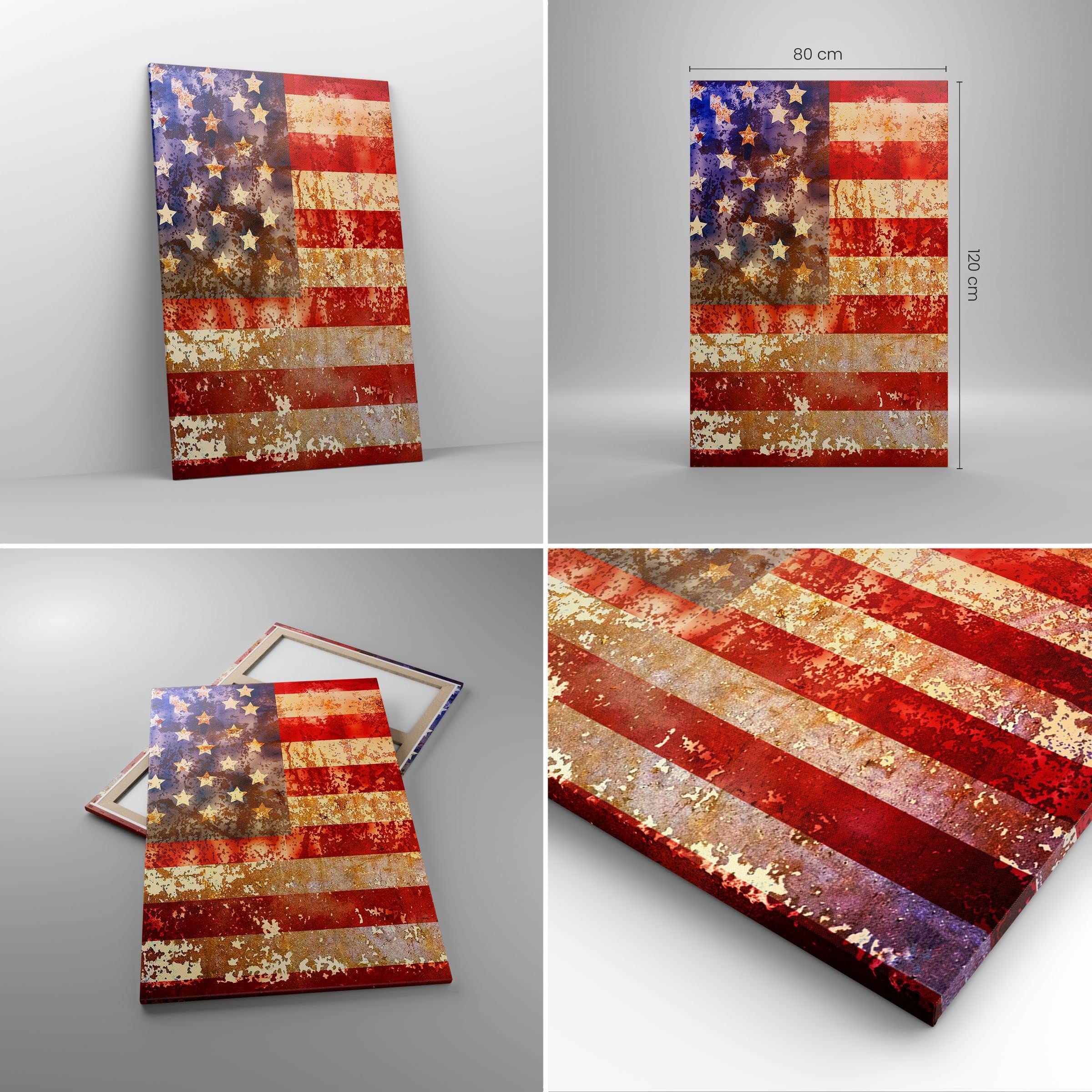 Bandiera Americana Con Supporto Da Scrivania 6x9 Pollici - Made In USA