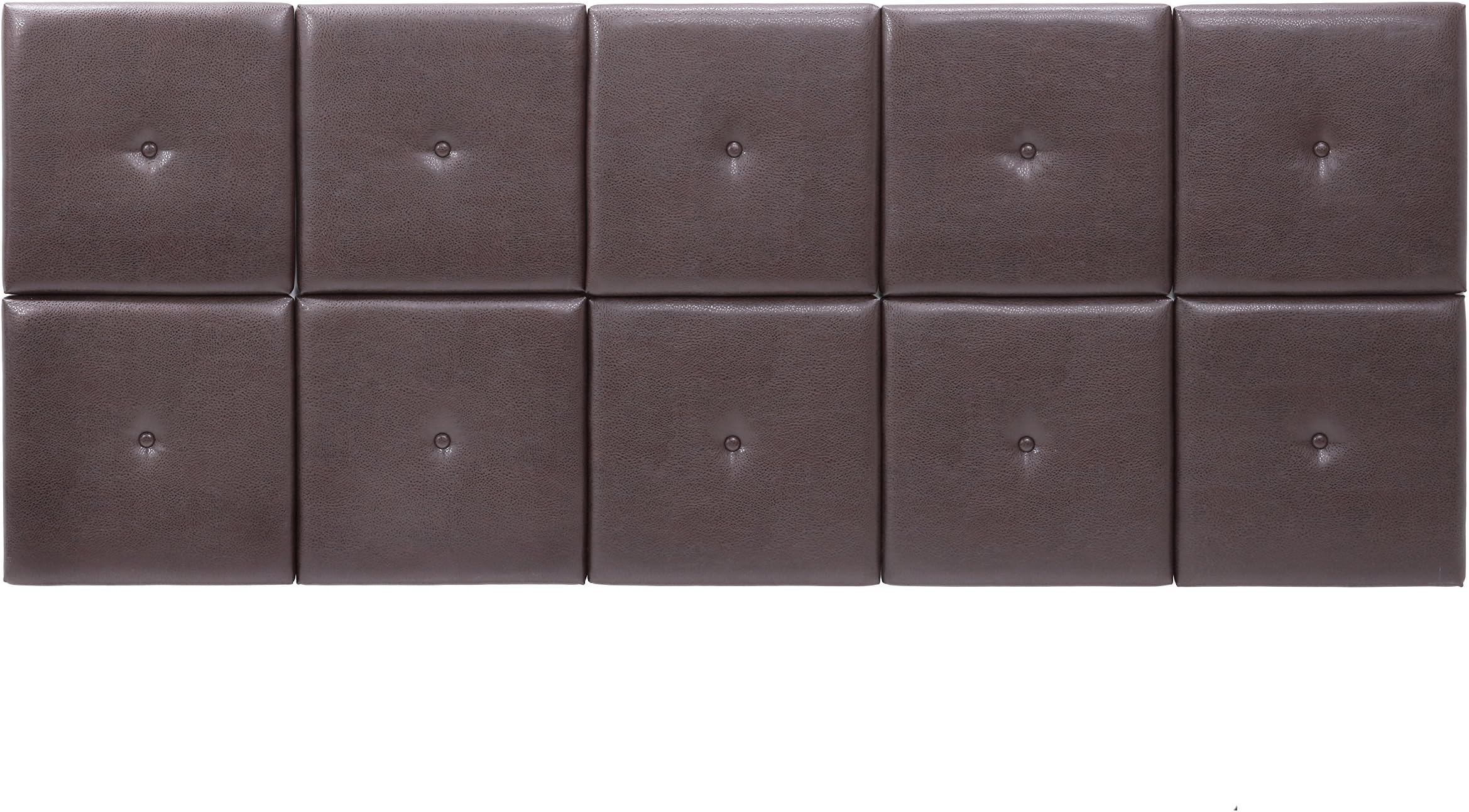 Foremost Tessa PU with Tuft Headboard Tiles, 77.5 x 31/King, Espresso, inches