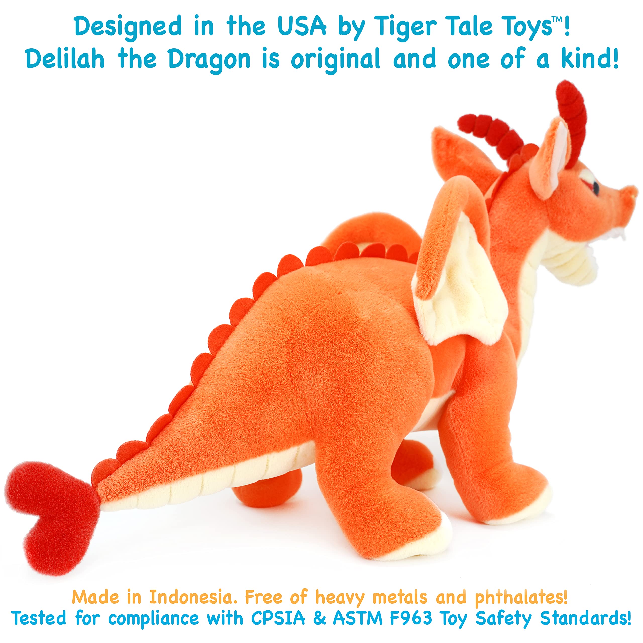 Amazon.com: TigerHart Delilah The Dragon - 22 Inch Stuffed Animal
