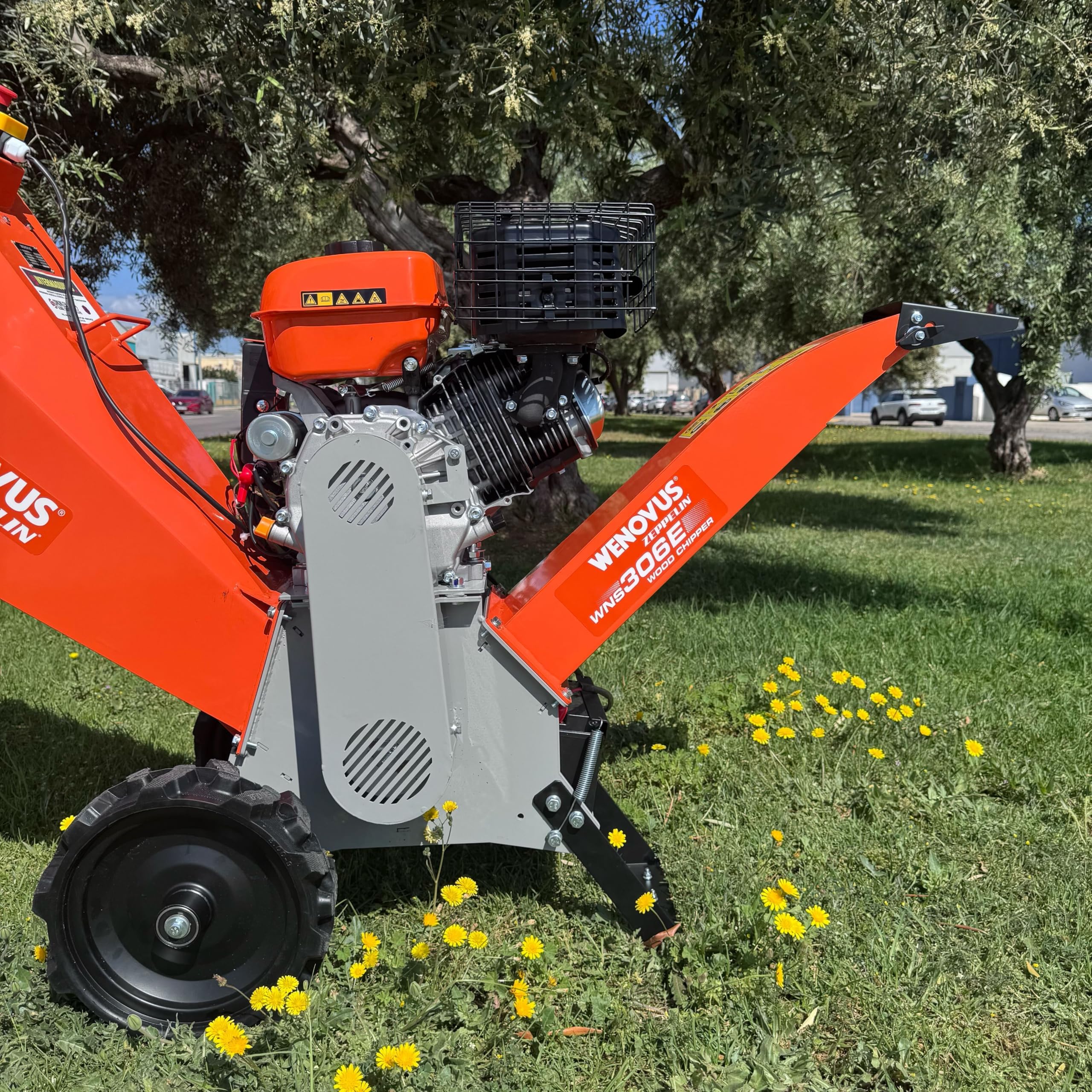 Trituradora de Ramas Zeppelin Wenovus WNS306E, Motor 459cc, 15 HP, Corte 100mm, Arranque Eléctrico
