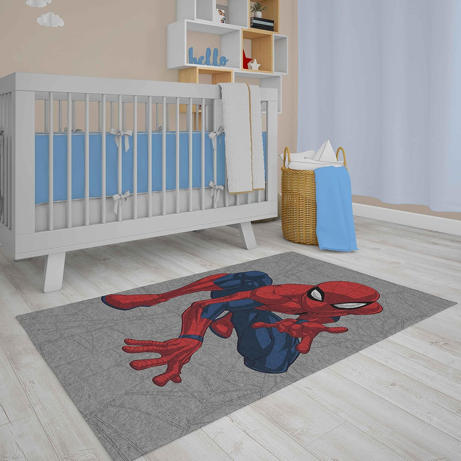 vivi casa Alfombra Disney antideslizante de pelo afeitado 80 x 120 cm (Spiderman Vertical 2)