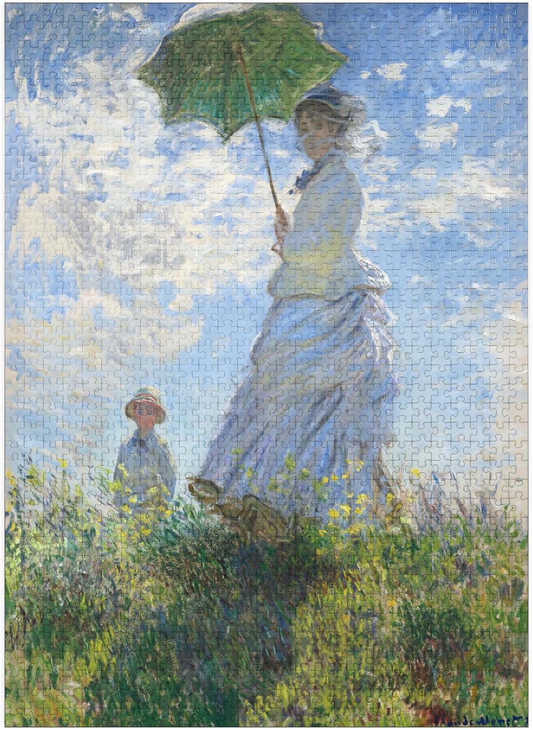 MyPuzzle Woman with A Parasol Madame Monet and Her Son 1875 By Claude Monet - Premium 1000 Piece Jigsaw Puzzle for Adults
