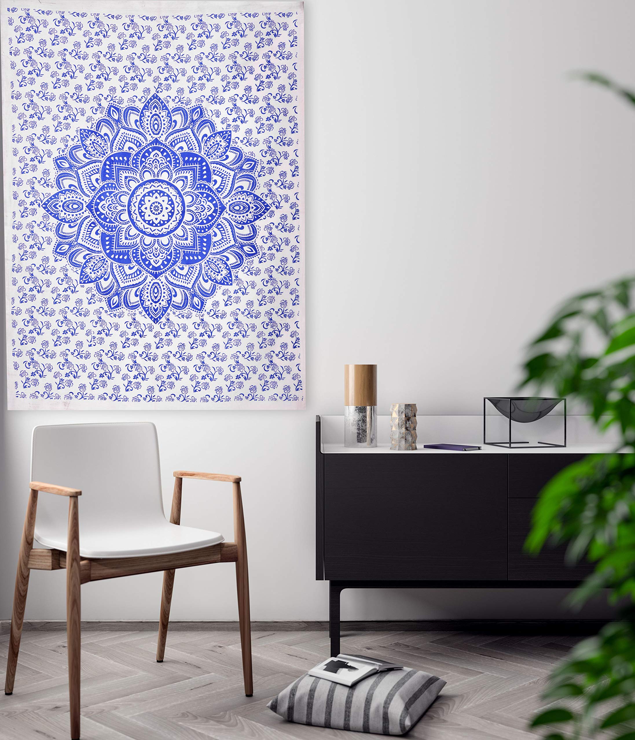 Craft TradeTapestry Psychedelic Boho Bohemian Wall Hanging Cotton Poster for Home Living Decor (Multi Colour, 30 X 40 Inches)