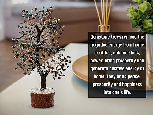 Vista 55 de Árbol de la vida de cristal curativo natural de piedra lunar blanca, Feng Shui, árbol de la vida de la fortuna para decoración del hogar