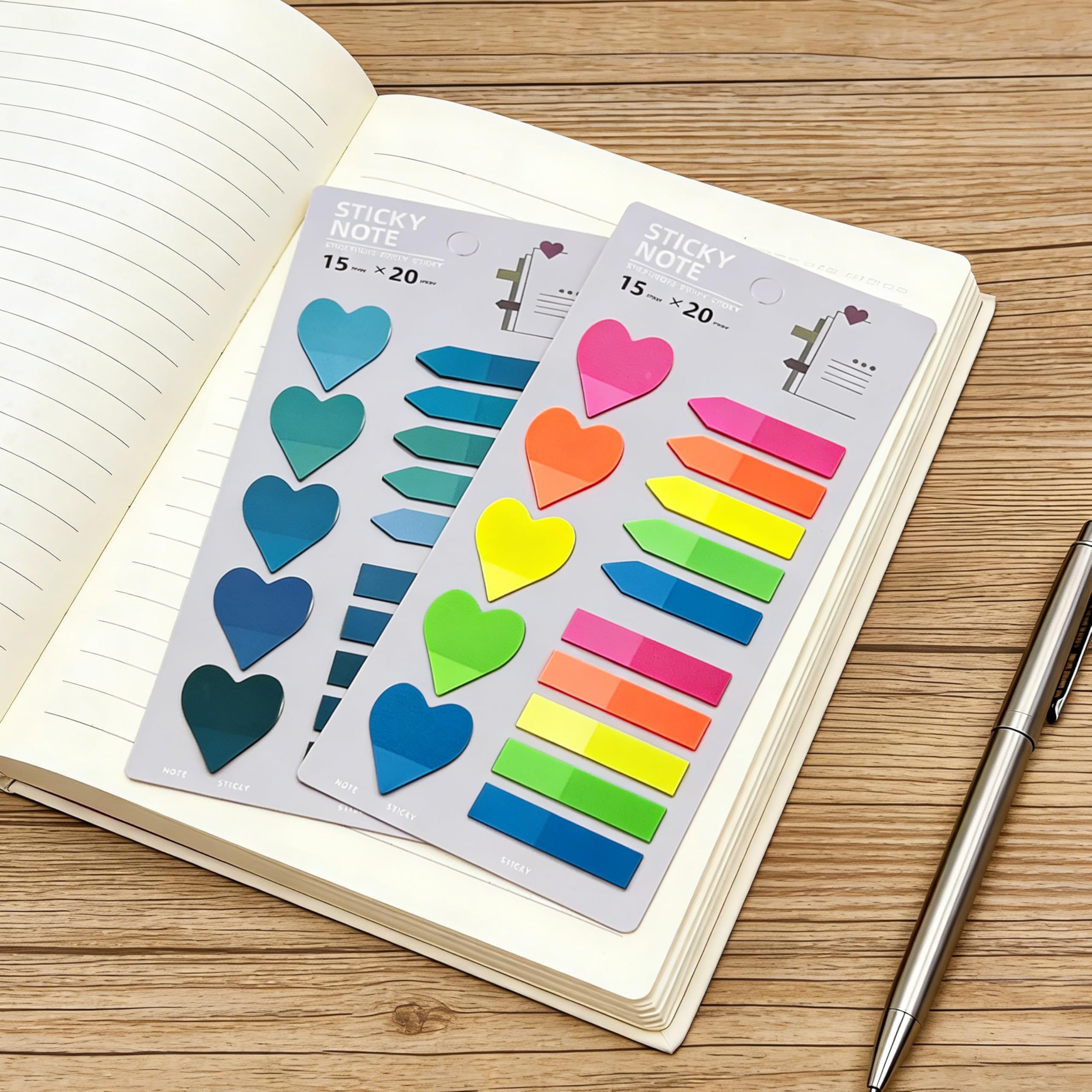 Zakładki Indeksujące 600 szt, Index Tabs Plastik, Przyklejone Zakladki, Adki Indeksowe Kolorowe, do Czytania Notatek, Notebooków, Książek, Klasyfikacji Plików