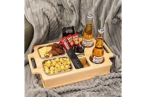 Couch Caddie with Serving Tray and Cup Holder