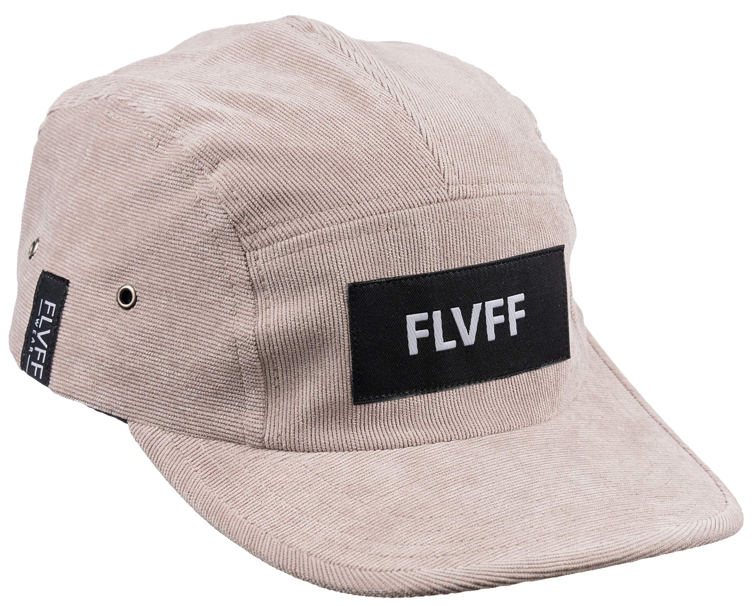 FLVFF5 Panel Hat for Men Women Flat Brim Baseball Cap Urban Street Camper hats (F1)
