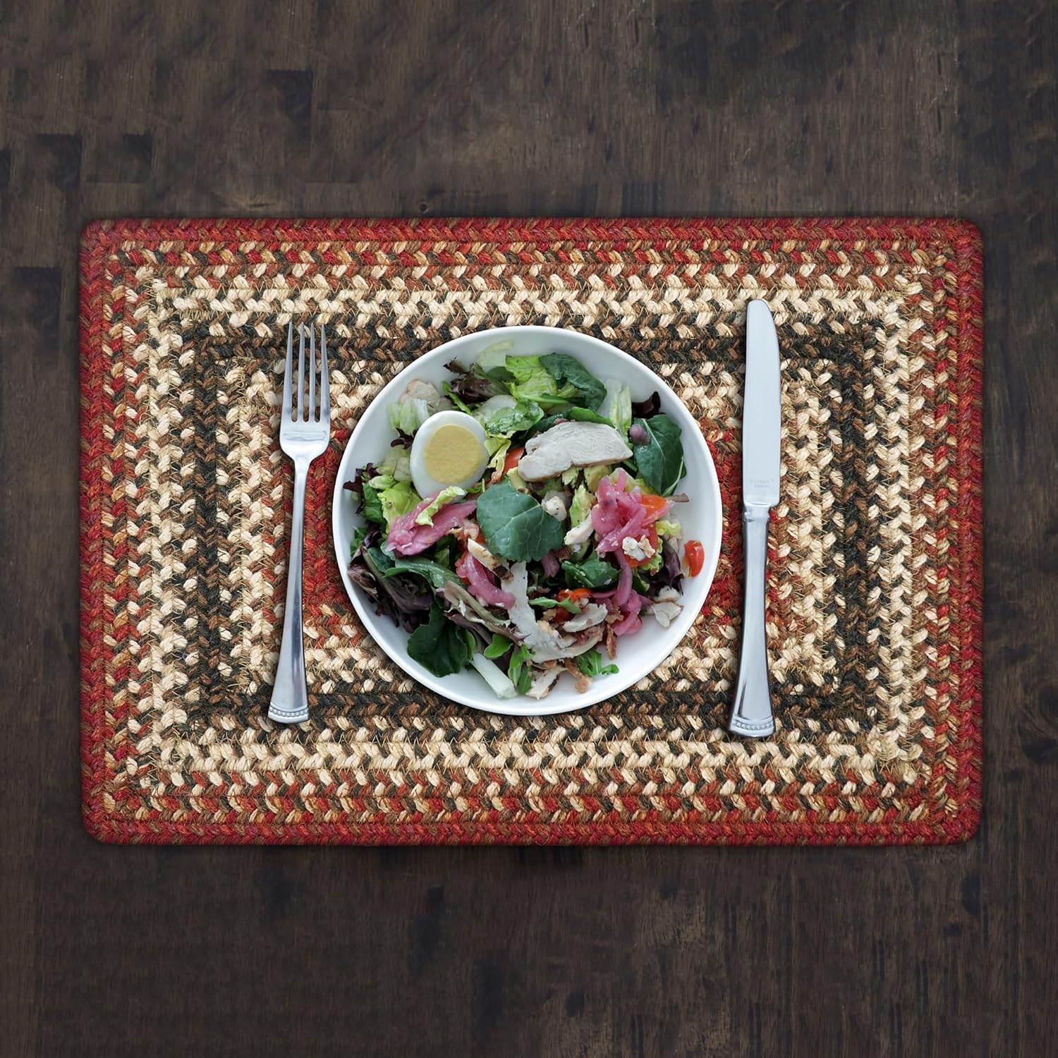 Homespice Chester Multicolor Braided Placemats, a Hand