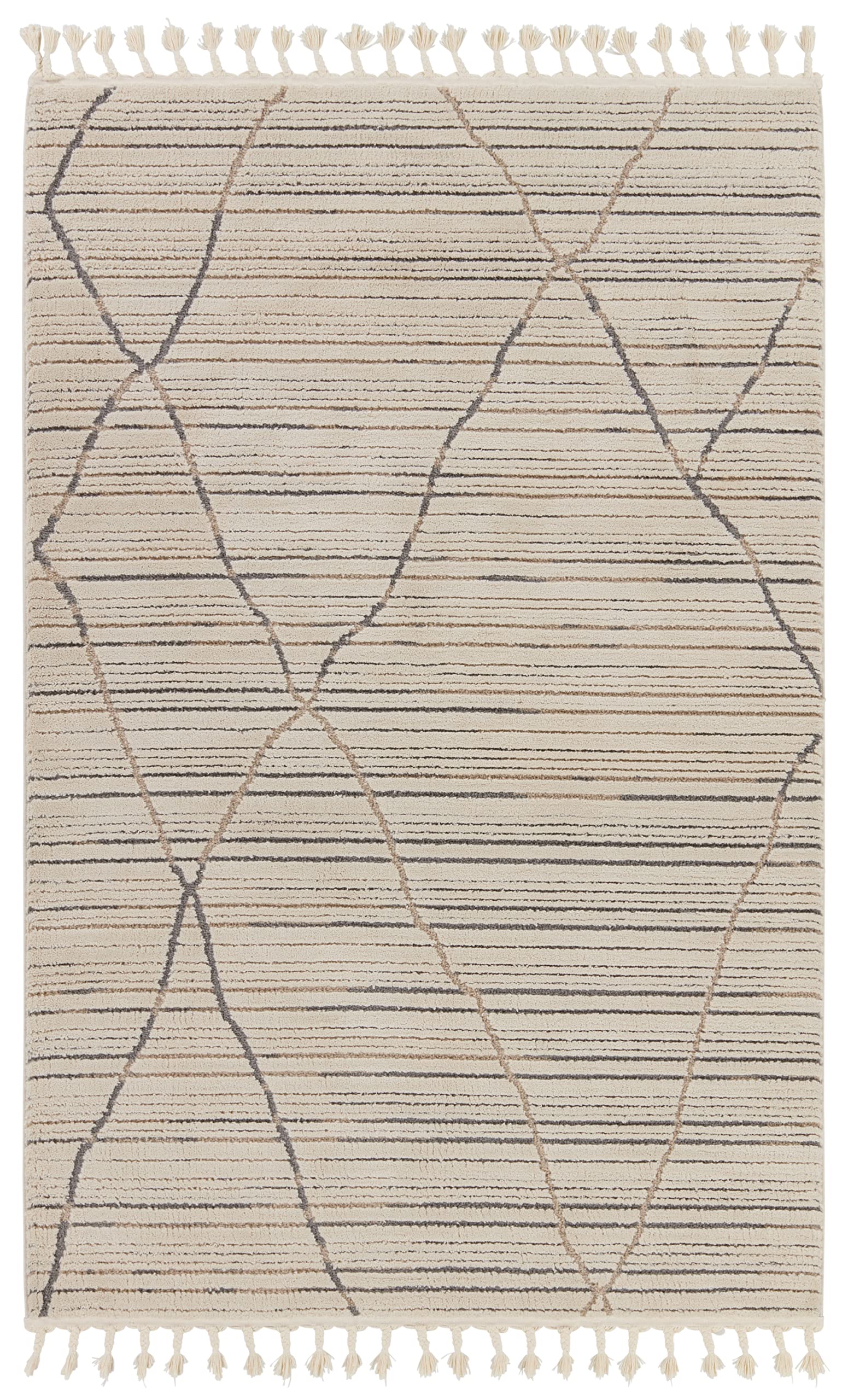 Jaipur Living Vibe Sachi 9'6"X13'6" Area Rug, Moroccan Ivory for Indoor Spaces