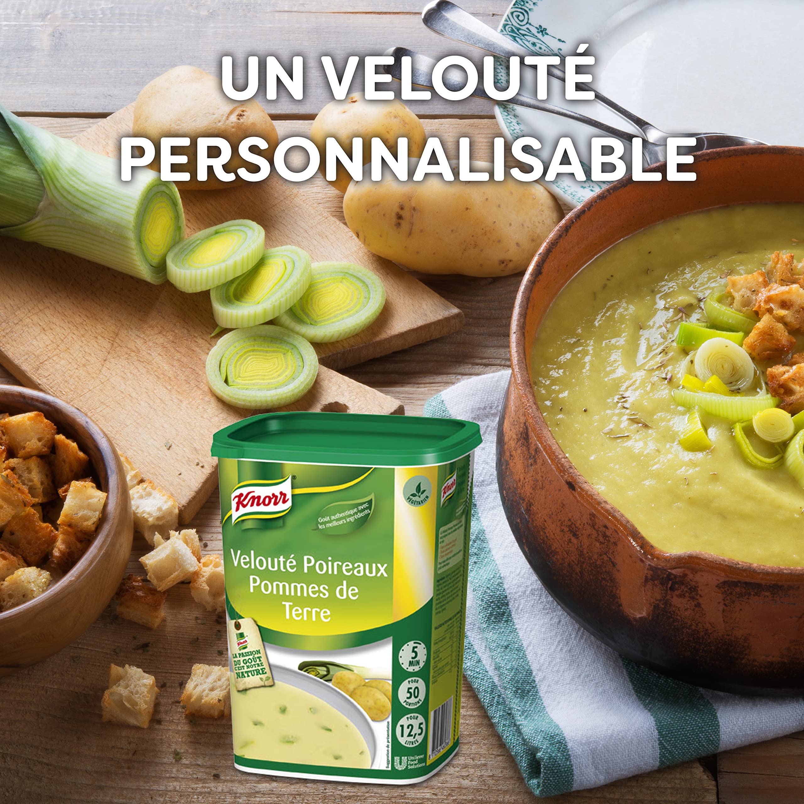 Knorr Professional Knorr Velouté Poireaux & Pomme de Terre 815g 50 portions (Lot de 2)