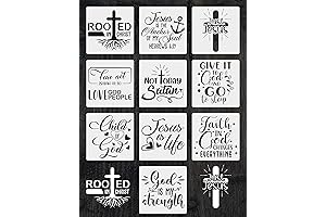 10 PCS Christian Faith Stencils with Quotes and Bible Verses