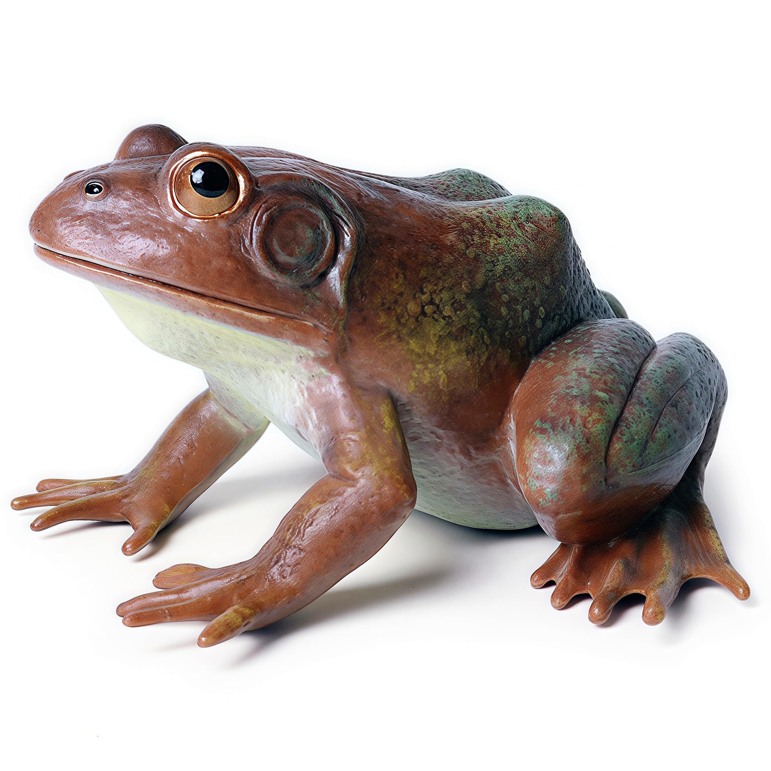 Gemini&Genius Tree Frog Realistic Hand Painted Toy for Backyear Decor, Carnival Game. Bullfrog Figurine Plastic Frogs Rubber Animal Toys for Educational, Role Play, Gifts for Kids - Large