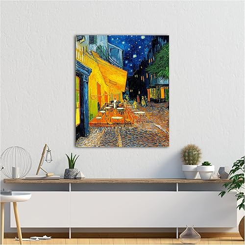 Miniatura 1043 de A&T ARTWORK The Starry Night de Vincent Van Gogh. Tamaño del marco: 36 x 30 pulgadas, tamaño de la imagen: 30 x 24 pulgadas, reproducciones clásicas