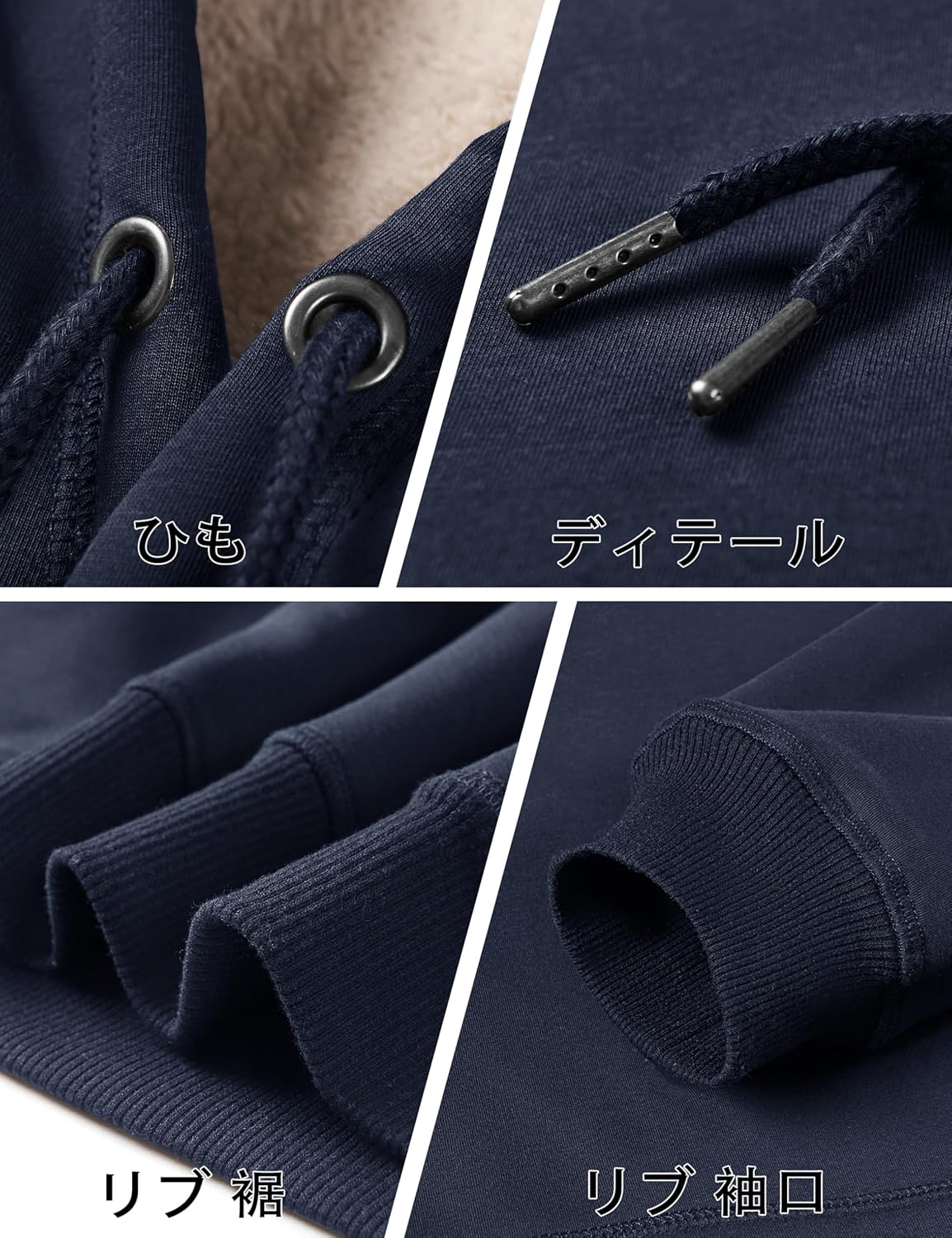 [KEFITEVD] パーカー メンズ 冬服 裏起毛 防寒着 ランニング プルオーバー ヘビーウェイト 作業着 暖かい ルーム 厚手