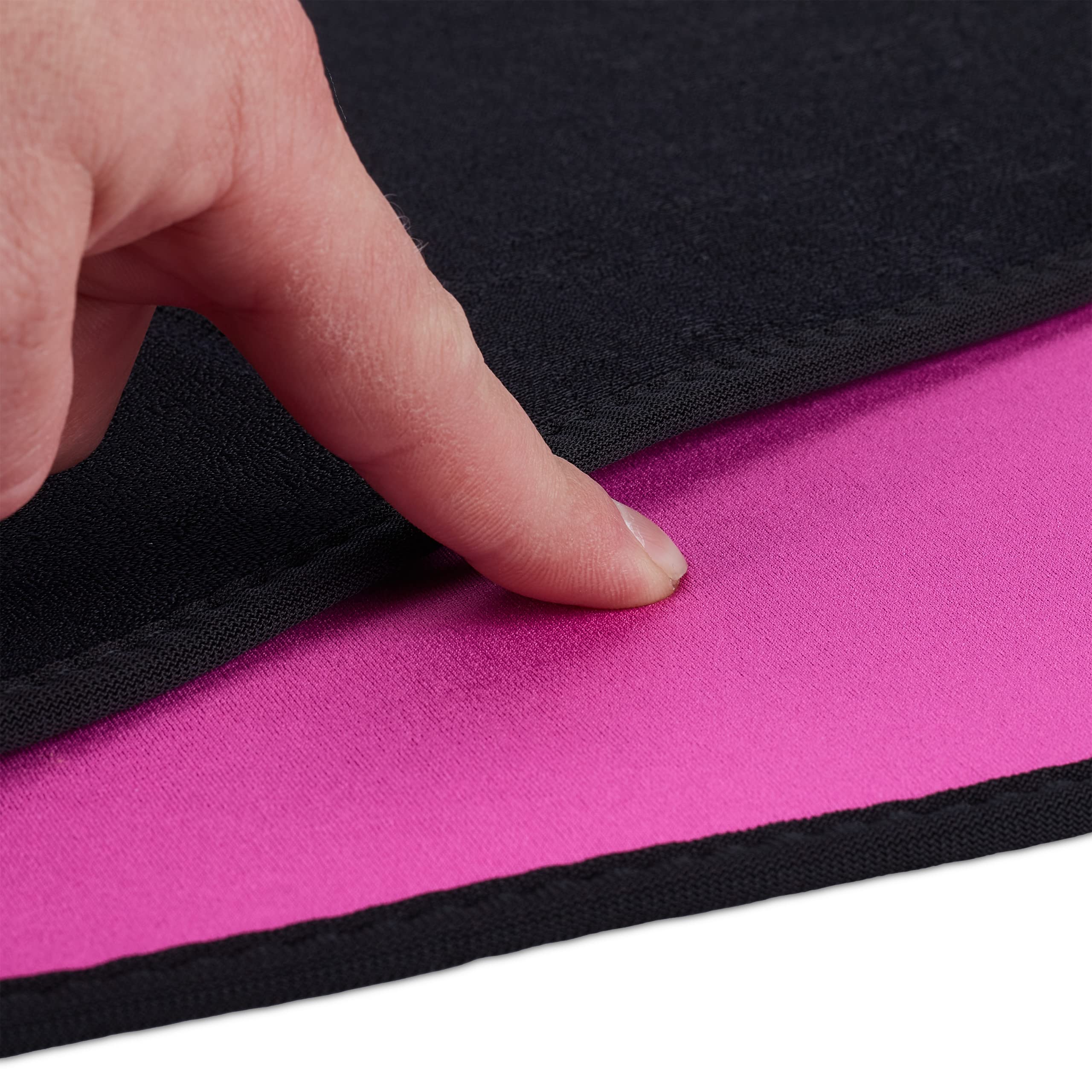 Relaxdays Fascia Addominale Hula Hoop, Cintura Sport per Donne in Neoprene, con Chiusura a Strappo, V.Misure, Rosa Nera