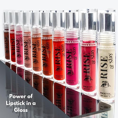 Power Gloss – Bold Merlot Vegan Lip Gloss with High Pigment, Hyaluronic Acid, Jojoba & Castor Oil for Vampy, Non-Sticky, Moisturizing Color (Merlot)(Cherry Bomb,0.16 Fl Oz (Pack of 1))