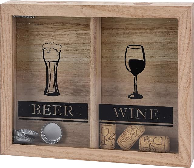 URBNLIVING Wine Cork And Beer Cap Collector Box