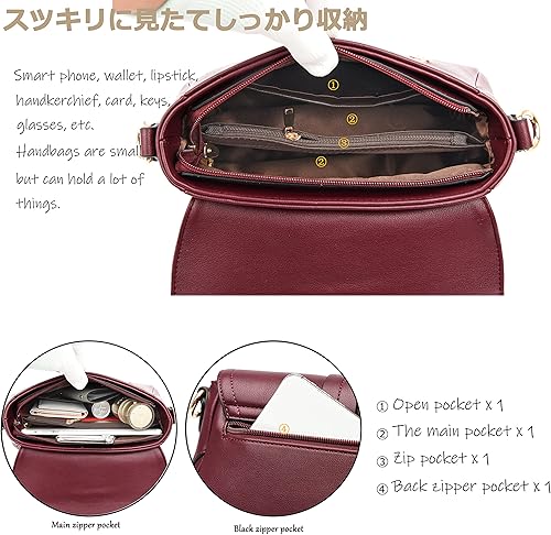 Miniatura 5 de FSD.WG Women Tassel Zipper Pocket Crossbody Bag Shoulder Purse Fashion Travel Bag with Multi Pockets