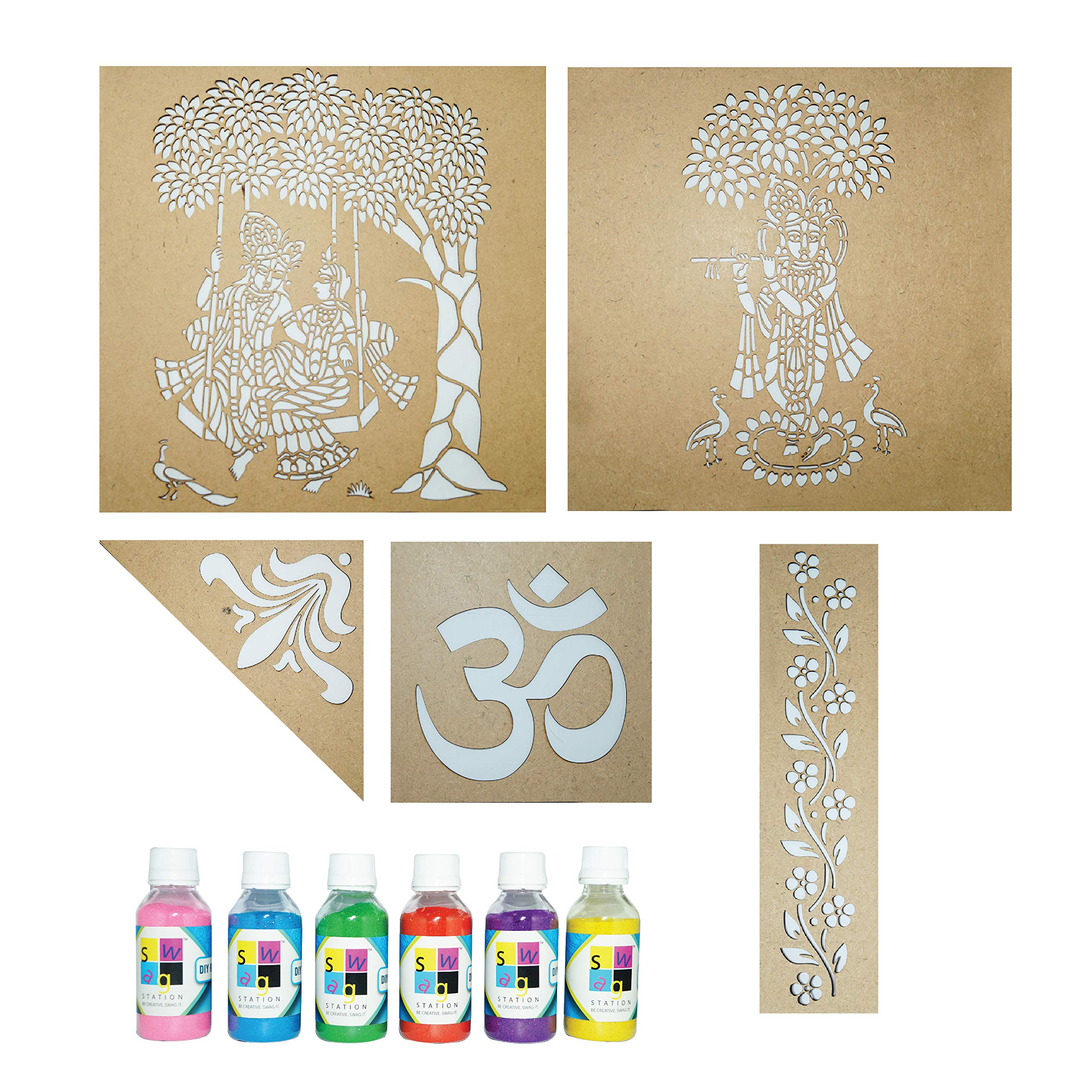 Buy Swag Station Rangoli Stencils Set Includes Rangoli Stencil for