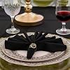 Black Cloth Napkins Washable Set of 6-210GSM Heavy-Duty 17x17 Inch Solid Table Napkins Cloth in Bulk, Reusable Napkins with Hemmed Edges for Dinner, Holiday, Wedding, Party & Everyday Use