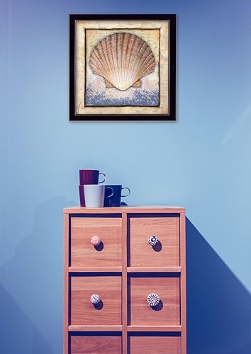 Miniatura 2 de "Shell" de Ed Wargo, arte de pared impreso, póster enmarcado listo para colgar, marco negro