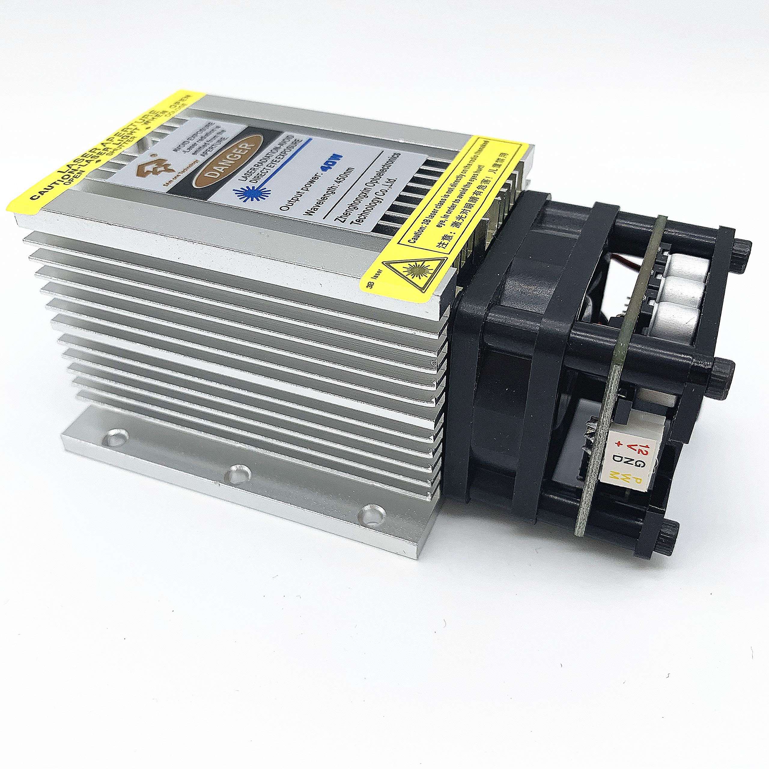 (40) Cabezal láser, módulo láser azul, grabado ultrarrápido de acero inoxidable y metal oxidado, alta transmitancia, con PWM TTL