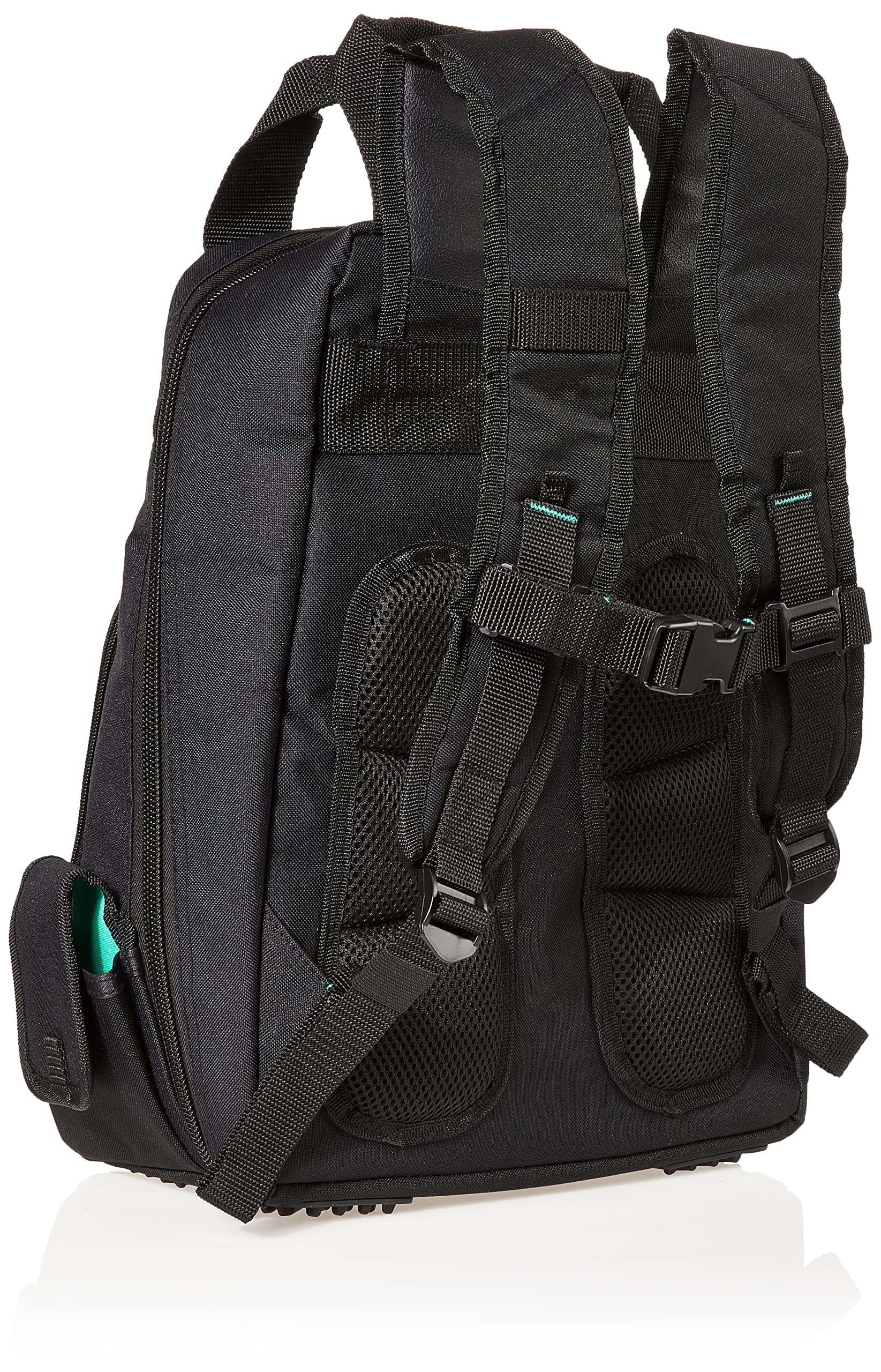 Amazon Basics Zaino, con 55 tasche, porta attrezzi, e illuminazione, Nero