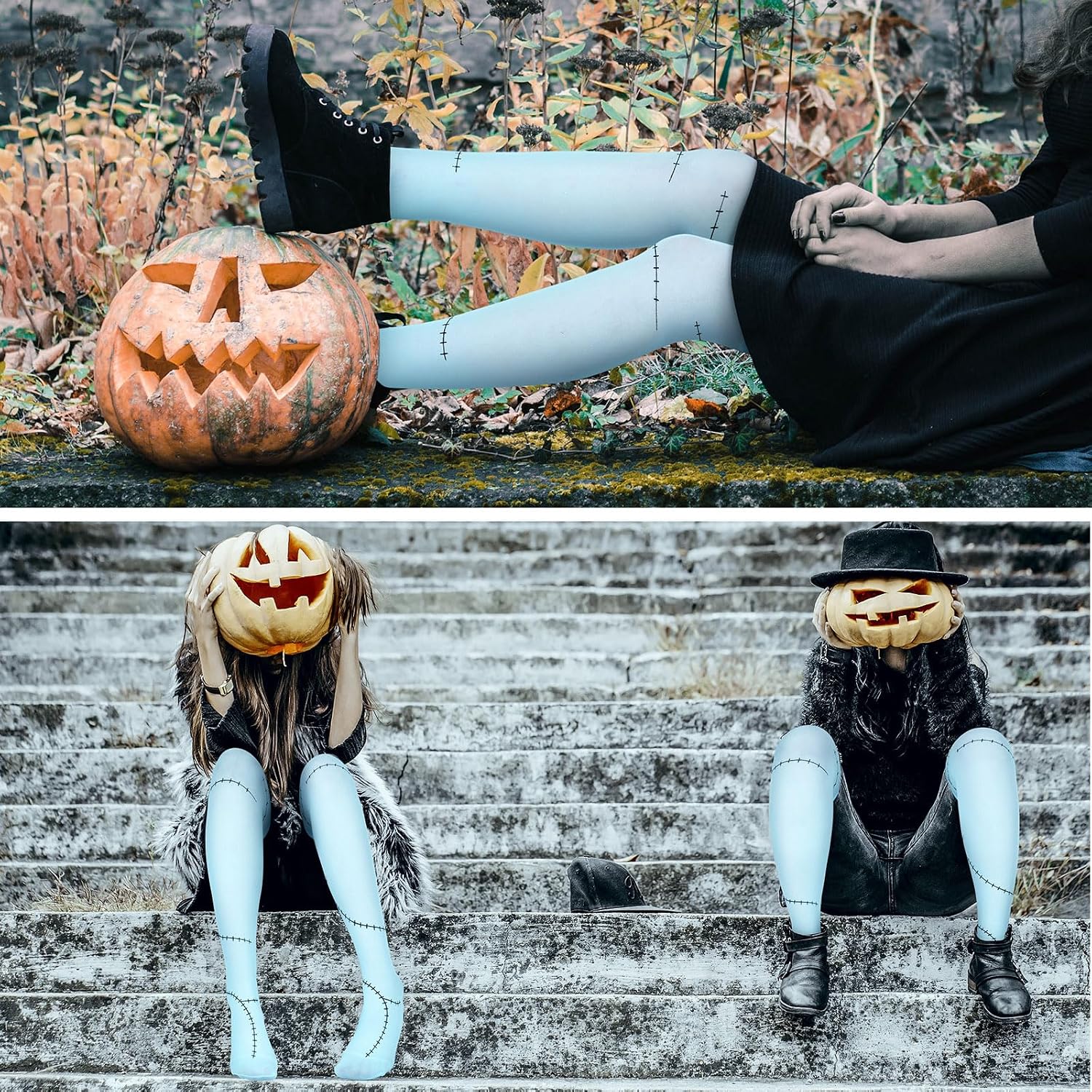 Halloween Sally Socks Costume Sally Stockings Scars Printed Socks Halloween Nightmare Costume Dress Up