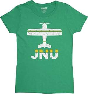 Juneau JNU Airport Women's T-Shirt | Vintage Retro Alaska Tee Design | Contoured Fit | Travel Souvenir Gift