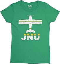 Juneau JNU Airport Women's T-Shirt | Vintage Retro Alaska Tee Design | Contoured Fit | Travel Souvenir Gift