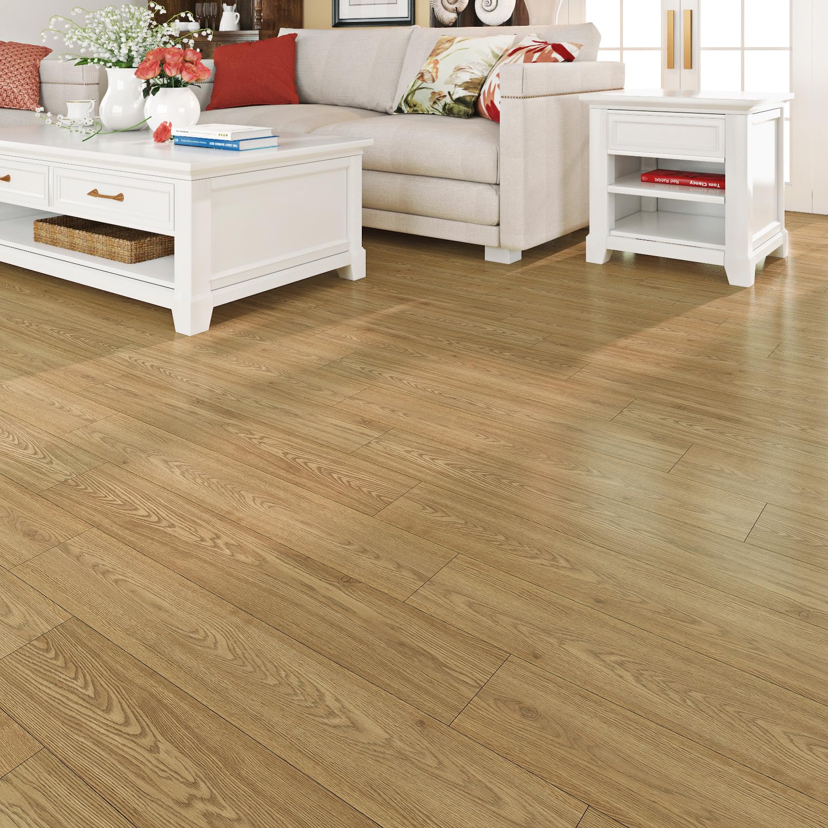 18 Piastrelle Adesive PVC Effetto Legno - Pavimento Fai Da Te Impermeabile Per Cucina E Bagno - Foto 10