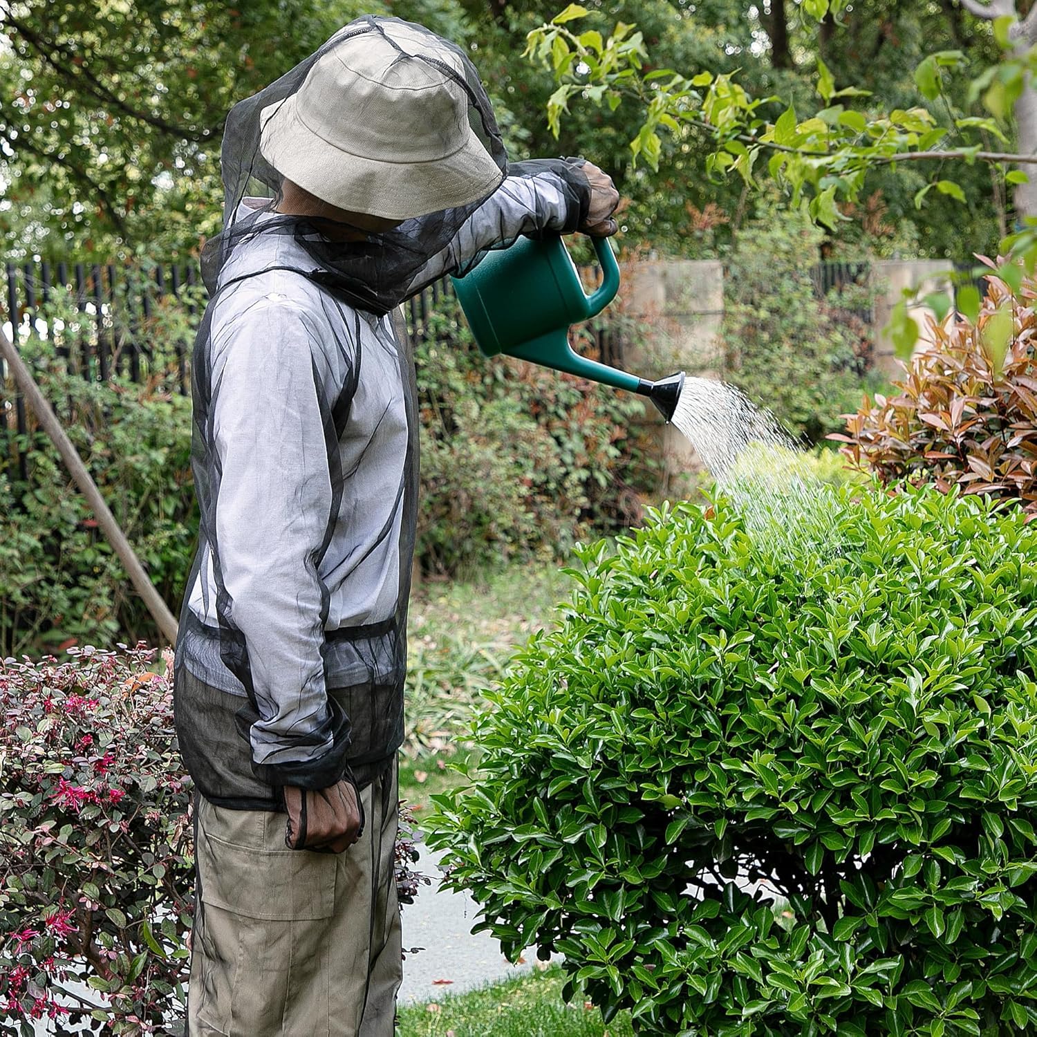 Mückenschutz Kleidung- Insektenjacke und Hose- Anti Moskitonetz Anzug- Mesh Insektenschutz Kleidung mit Handschuhe for Outdoor Protection From Bugs, Fliegen, Gnats, No-See-Ums & Midges
