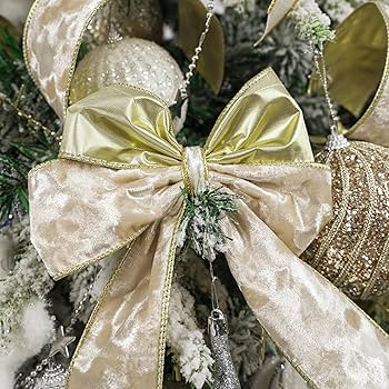 Amazon.com: MEEDEE Ivory Velvet Ribbon with Gold Back Double