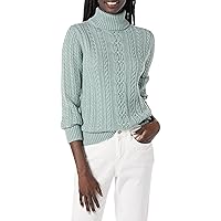 Amazon Essentials Maglione A Collo Alto Intrecciato con Screziatura (Taglie Forti Disponibili)