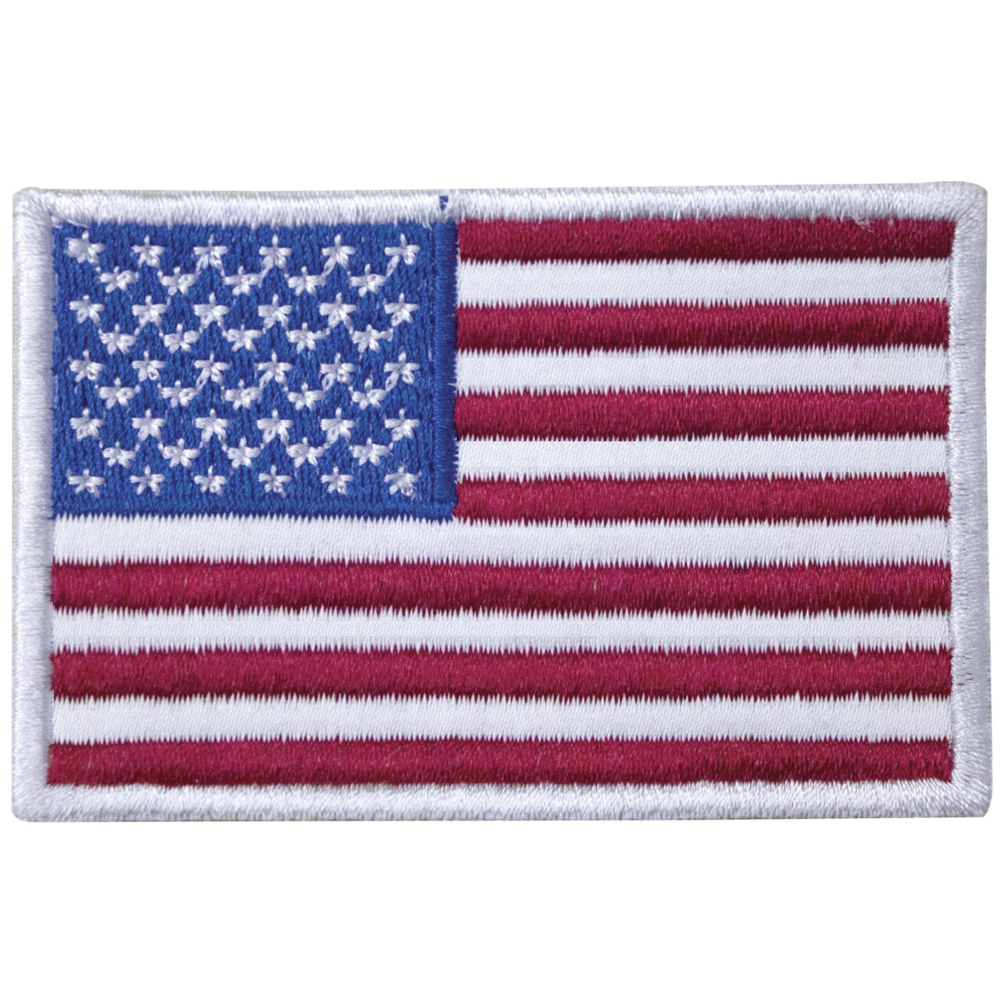 ADAMS USA American Flag Patch 2" x 3" Border White