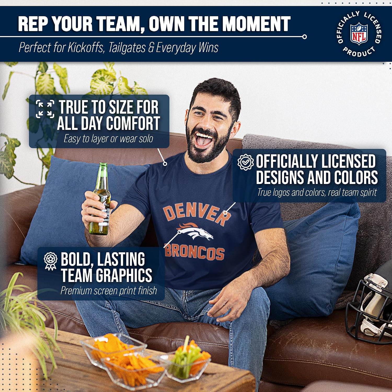 NFL Gameday Cotton Blend T-Shirt for Men and Women - Licensed