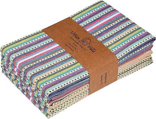 Urban Villa Toallas de cocina, estampado de mariposas, multicolor, calidad premium, 100% algodón, esquinas ingletadas, (tamaño 20 x 30 pulgadas),