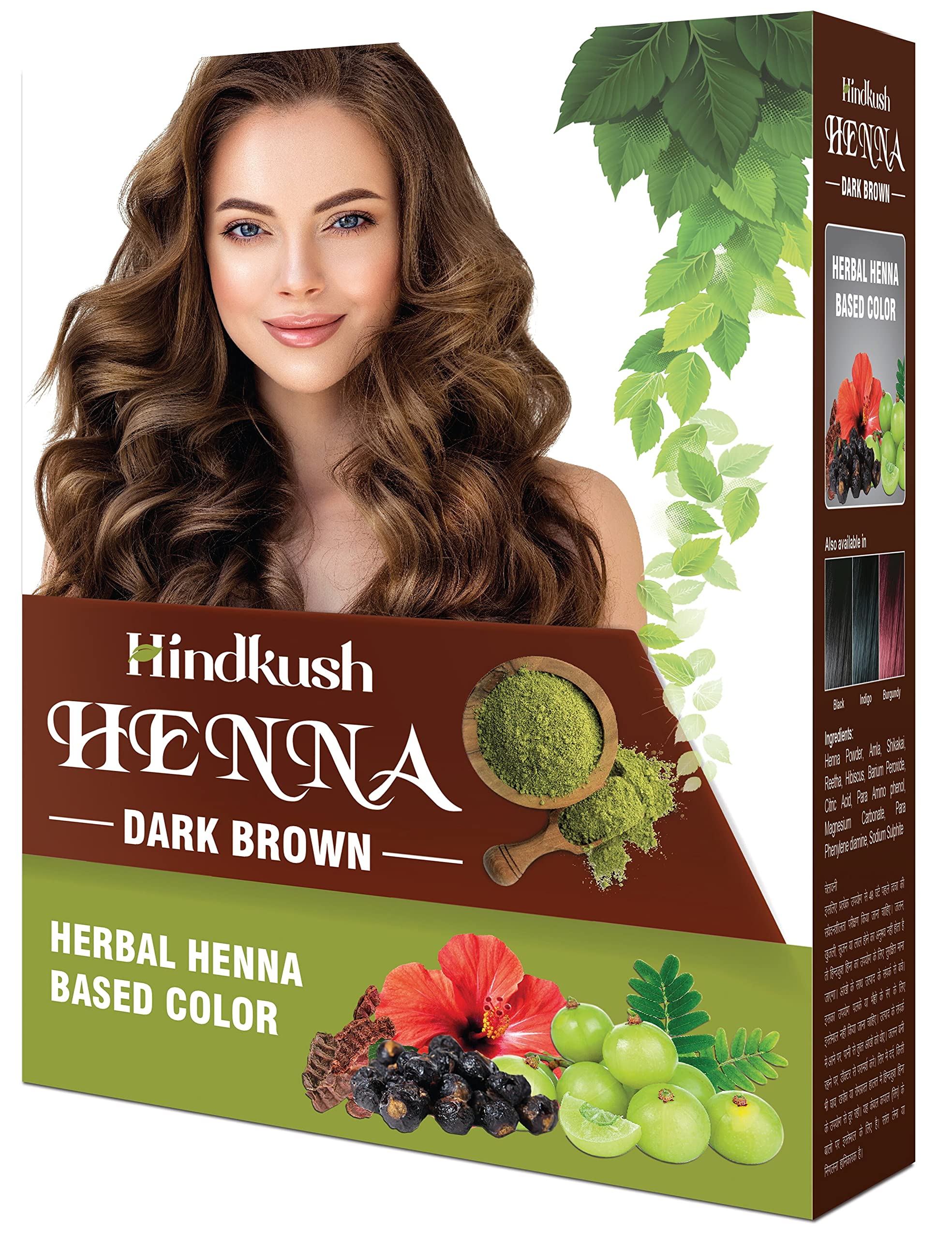 Hindkush Henna Hair Colour Powder (25g, Dark Brown Hair Colour Powder)