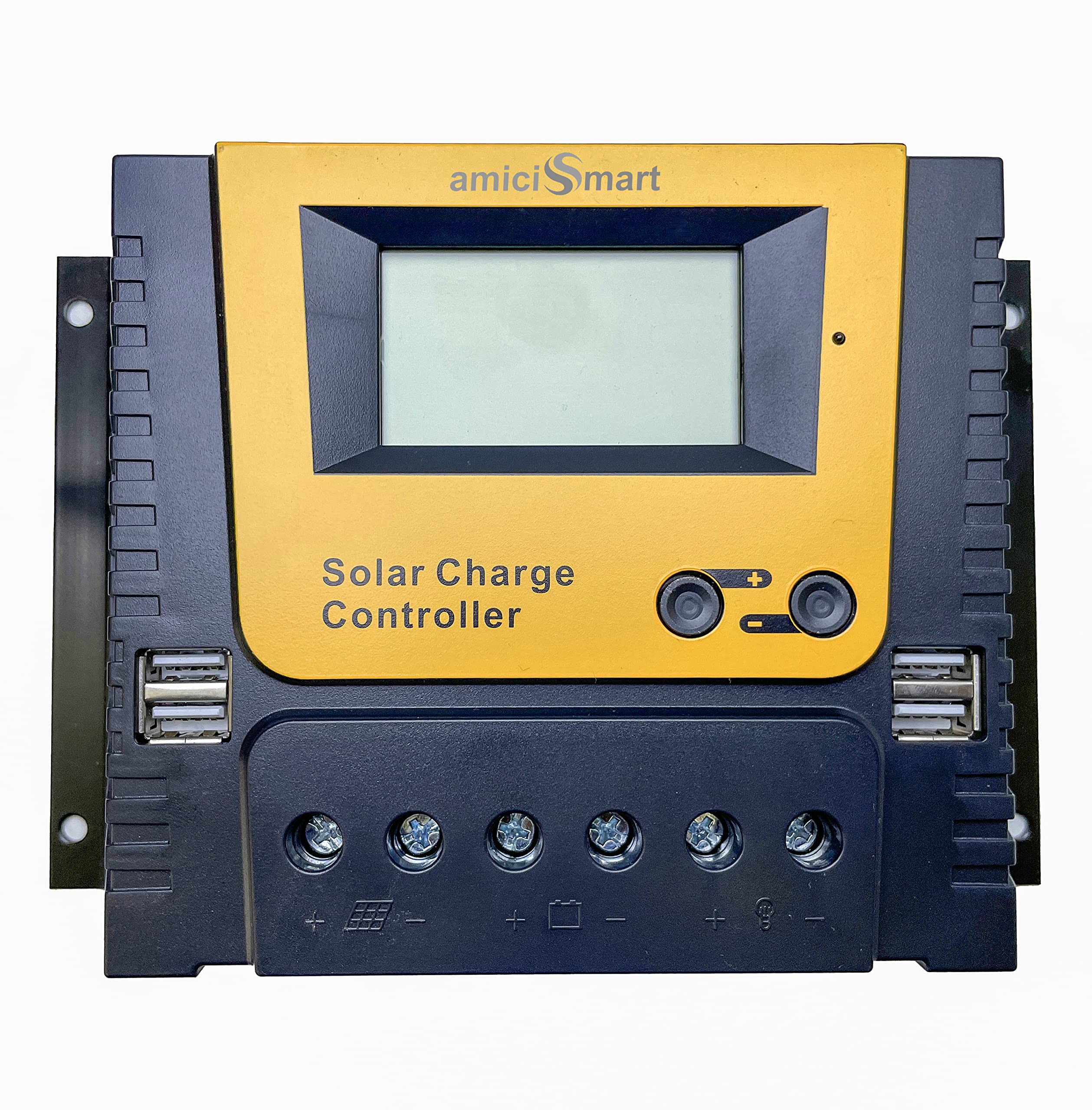 amiciSmart Solar Charge Controller, 4-Stage Intelligent Lithium Battery Regulator for Solar Panel with LCD Display USB Port 12V/24V/36V/48V (80A) (B09YTY3VK1) Amazon Price History, Amazon Price Tracker
