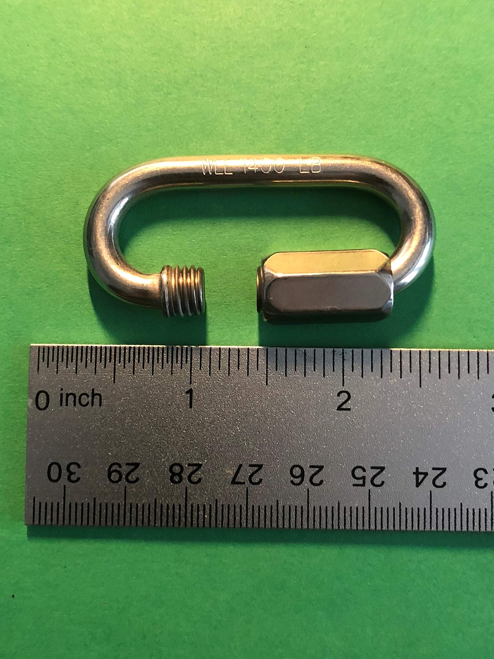 Quick Link In Acciaio Inox AISI 316 (6 Mm) - Qualità Marina, Carico Di Rottura 3243 Kg, Per Nautica, Campeggio, Catene