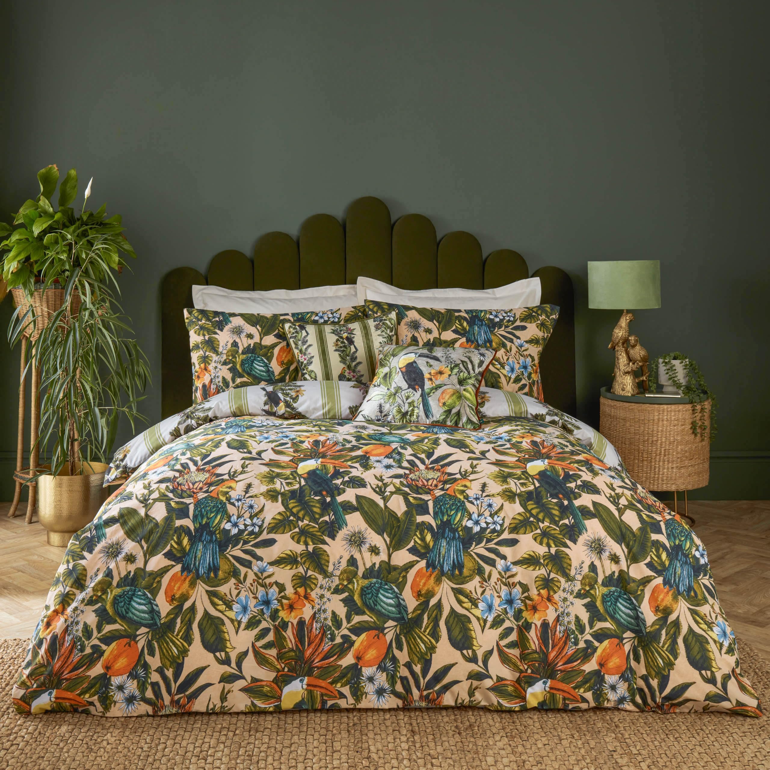 Wylder Tropics - Leilani Printed Floral King Duvet Cover Set - Cotton Blend