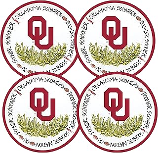 Magnolia Lane NCAA 10.5-Inch Melamine Dinner Plate Set of 4 Perfect for Game Day, BBQs, Tailgating, Poolside, Parties - Ideal Gift for Students/Alumni & NCAA Team Spirit