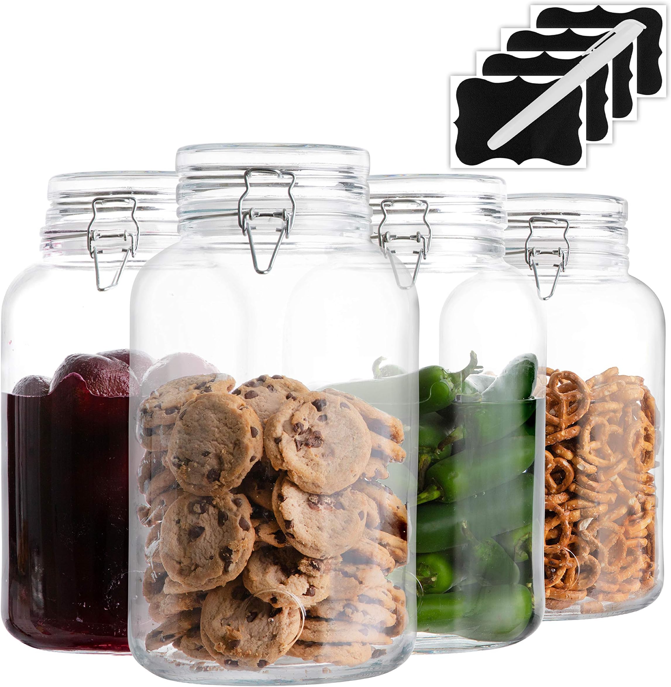 Glass Jars with Airtight Lid Glass Airtight Food Storage Containers Clear Leak