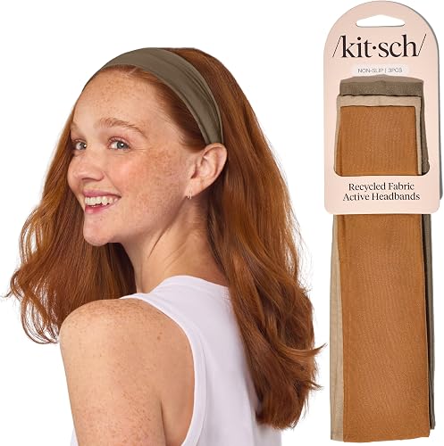 Kitsch Diademas anchas para mujer, diadema deportiva de moda para entrenamiento,