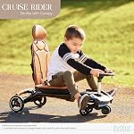 Poussette Evolur Cruise Rider avec auvent, poussette parapluie légère avec pliage compact, facile à transporter - Cognac