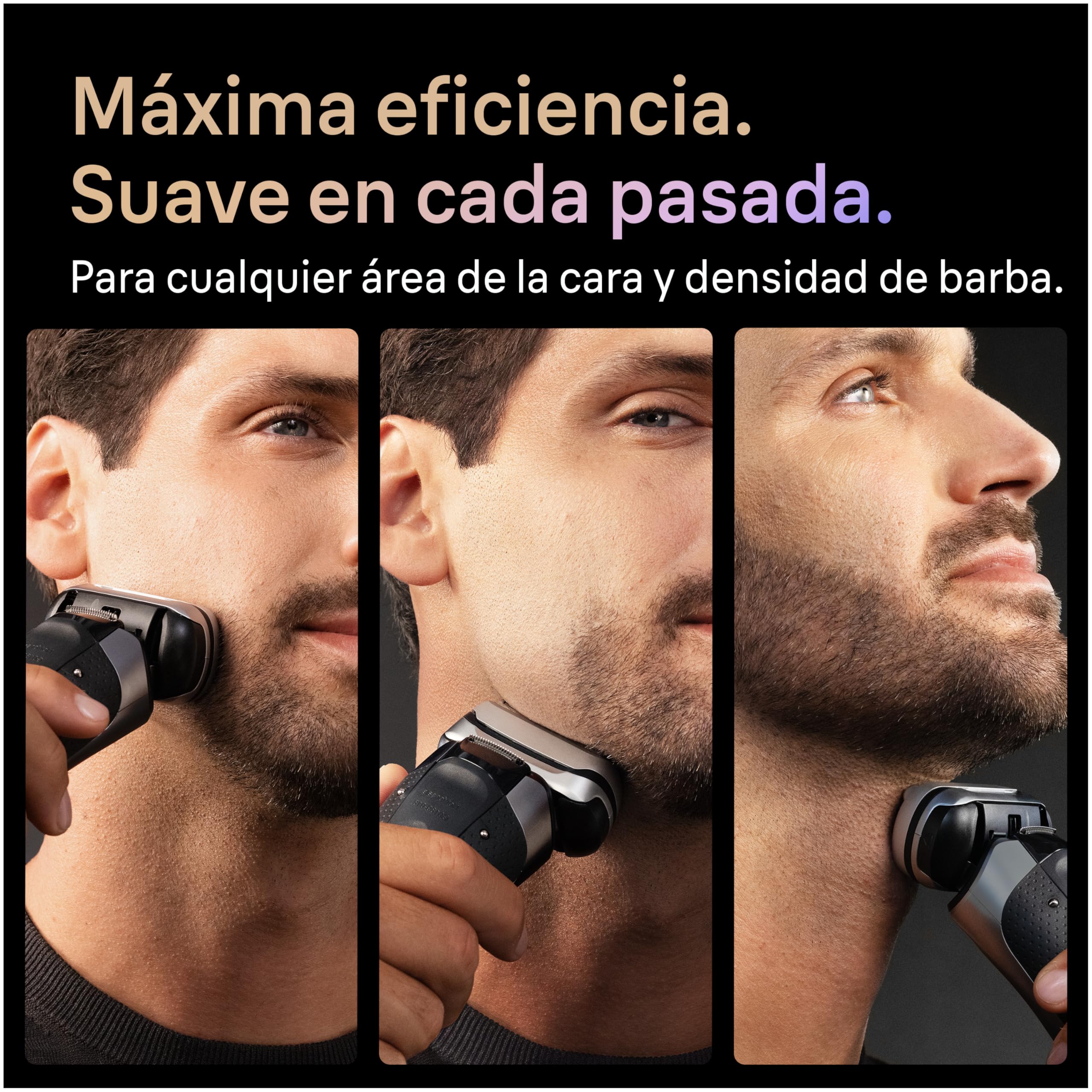 Braun Afeitadora Eléctrica Hombre Series 9 Pro+, Máquina de Afeitar Barba en Seco Y en Mojado con Tecnología 5+1, 60 Min de Uso, 1 Cabezal Extra, Base de Carga, Estuche de Viaje, 9617PSI, Plata - 3
