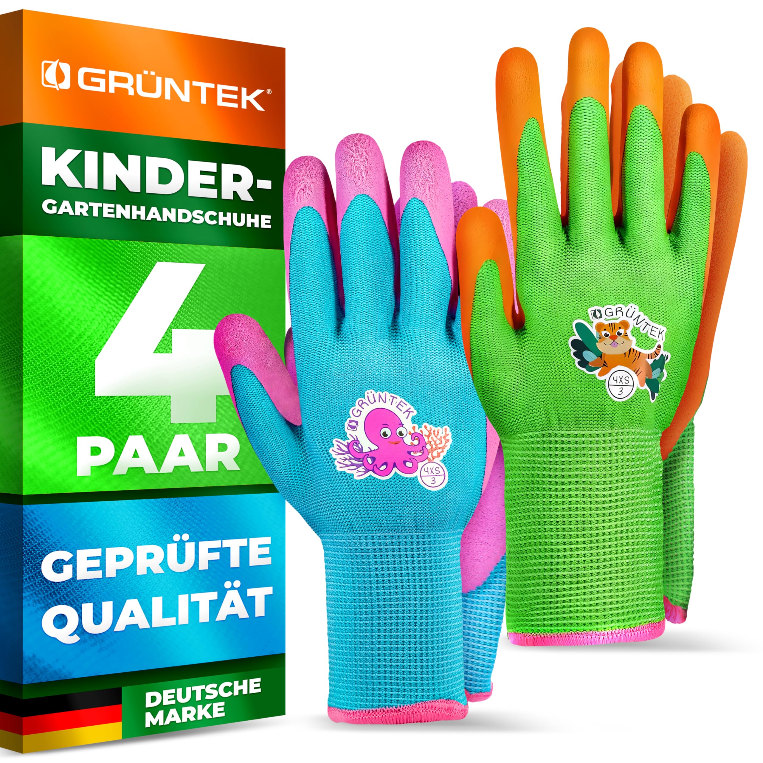 Kinder-Gartenhandschuhe (10–13 Jahre) – Mit Latexbeschichtung, Rutschfest & Wasserabweisend